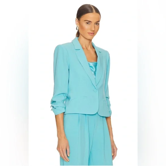 NEW WITH TAGS! Cinq a Sept Petite Khloe Blazer in Cyan - Picture 3 of 9